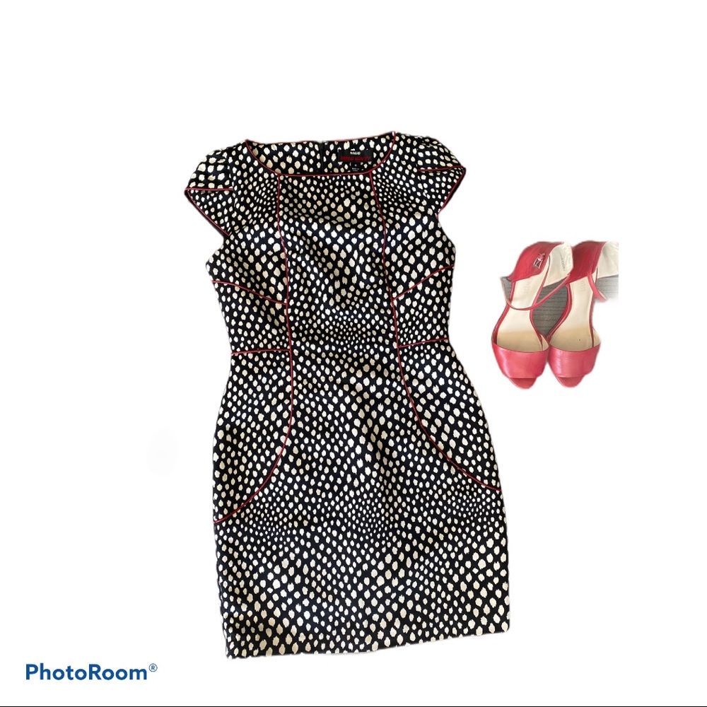 Miss Sixty Black Animal Print Dress